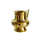 Traditional Brass Pooja Kindi (Large, 5 x 7 Inch, Gold) | Pooja Articles | Home Decoration | Alackal Bell Metals, Mannar