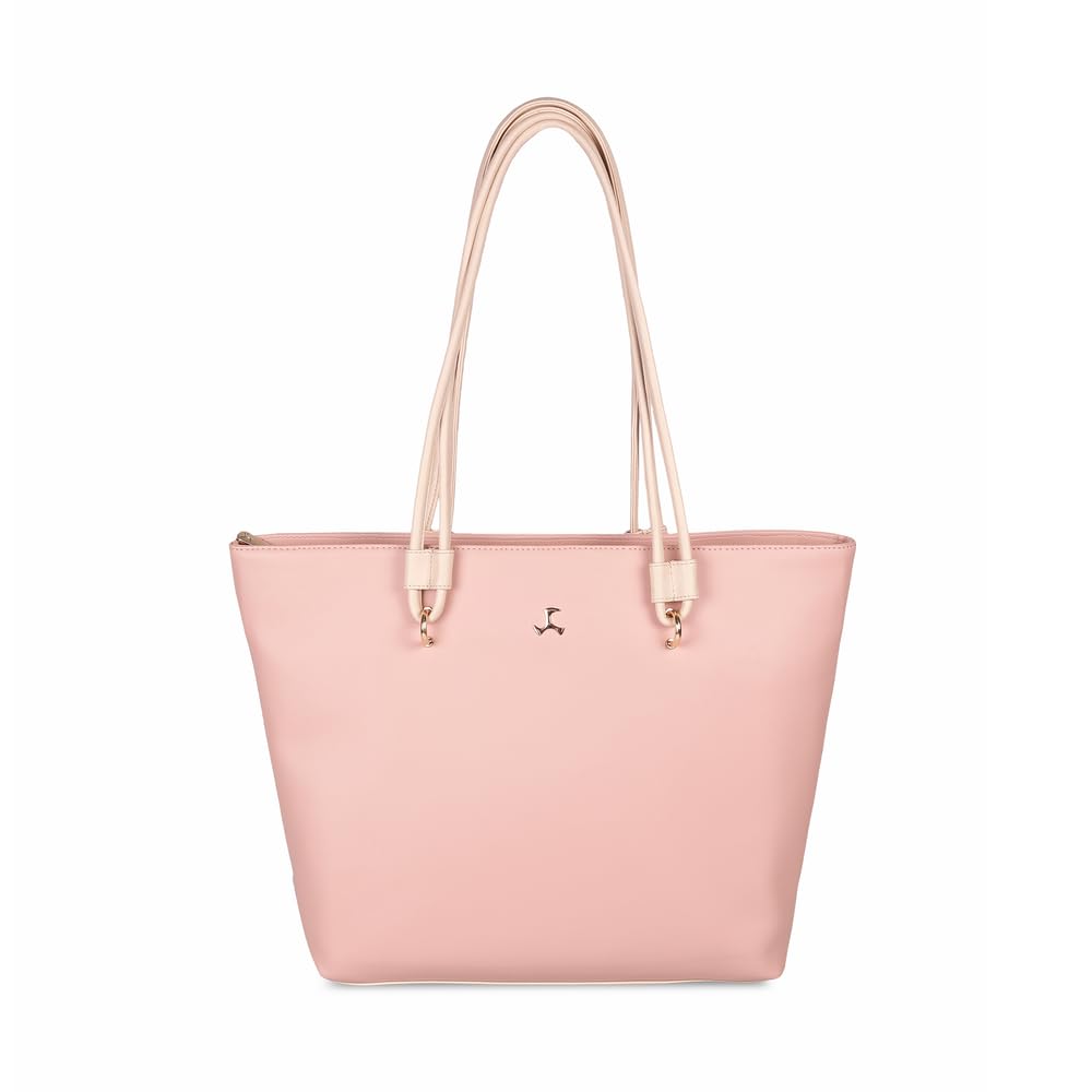 Mochi Women's Pink Fashionable Faux Leather Tote Bag (66-451)