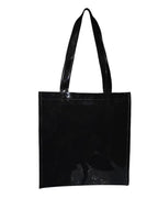 SEA MOUNT London Women’s Black Tote Bag with Bow | Stylish Shoulder Handbag | Premium PU Leather Shopper Bag