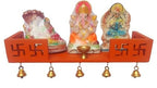 B Pooja Mandir for Home | Wall Mounted Wooden Temple for Home & Office | Lightweight | Easy to Assemble | Small Pooja Stand | Singhasan for God | Puja Mandir (1, Orange)