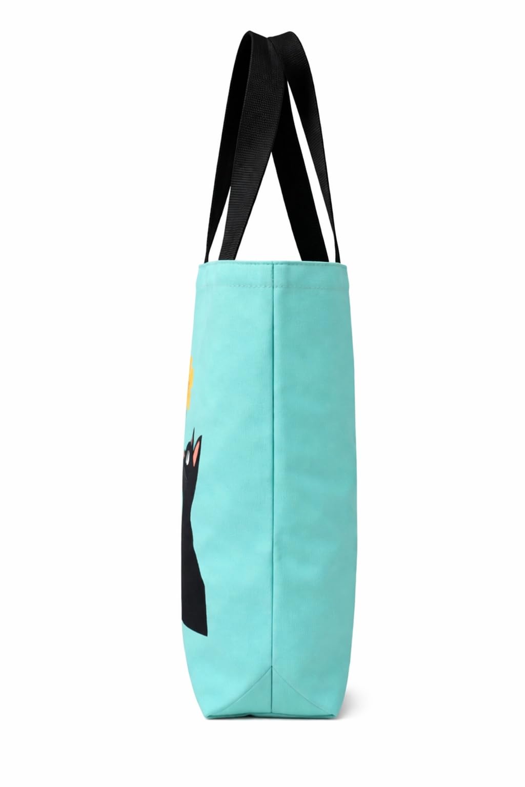 THE SACK CO. Large Canvas Tote Bag for Women, Tote Handbags for Women with Zipper & for College, Shopping, Office (tsc-Cat-flower-)