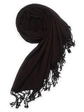 Chandwasia Linen Rayon Scarf for Men & Women | Lightweight Viscose Fabric Stole, Shawl & Wrap | Soft & Breathable | All-Season Summer & Winter Wear (Brown)