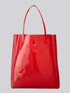 ZARK Tote Bag Stylish Faux Leather Handbag Spacious Interior |Red