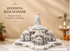 Ayodhya Ram Mandir 3D Printed Marble Finish Temple Model 26x17x11cm