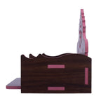Nexat Plywood Hindola Like a singhasan and Temple for Office Store and Home in Using for Worship (Size - Small) Length (8 Inches), Width (6 Inches), Height (5.5 Inches) (Orange)