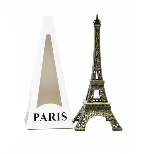 Mini Golden Eiffel Tower Showpiece Paris Souvenir with White Display Box Home Office Table Decor, 5 CM, Pack of 1
