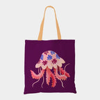 The Purple Tree Jellyfish Art Tote Bag witH for Women - 1 Pc, Woman Tote Bag, Eco Friendly Tote, Underwater Theme Bags, Gifts For Women