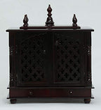 Jodhpur Handicrafts Wood Home Temple, Pooja Mandir, Pooja Mandap (Brown, LXBXH 20X12X24 Inch)