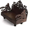 Wooden Plywood Pooja Mandir Temple Sofa God Statue Wooden Singhasan Home Room & Office Decor (Brown) Diwali, Durga Pooja, Navratri, Ganesh Chaturthi