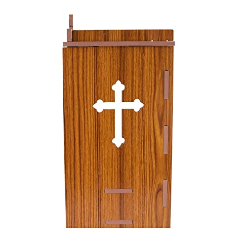Lexical Wooden Readymade Wall Hanging Puja Temple for Home God Stand for Pooja Room Mandir Wood Devghar Stand for Office and Shop Lexical-450