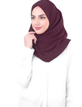 Masrat Collection Poly Georgette Scarf Women Girls Wrap Large Size Hijab Dupatta (Dark brown)