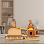 A&S Ventures Char Dham Temple 3D Model, MDF Wood, Gangotri, Yamunotri, for Home, Office Decor Multicolour Pack of -02
