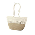 BEAUTIFUL HOMMIES Attractive Hand Bag |large Tote Bag |Summer Bag | Bucket Bag | Basket Bag | Bamboo Tote | Beach Bags for Women|Boho Bag|Handbag |Jute Bag |Handmade Bag (BEIGE WHITE)