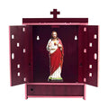 Lexical Wooden Readymade Wall Hanging Puja Temple for Home God Stand for Pooja Room Mandir Wood Devghar Stand for Office and Shop Lexical-452