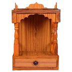 SLPL skylight Wooden Temple Beautiful Plywood Mandir Pooja Room Home Decor Office Or Home Temple (Wooden)(44 * 19 * 29cm)