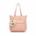 Clarity Series Capybara Tote Bag - Large Kawaii Shoulder Bag for Women, Multi-Pocket Aesthetic Handbag with Cute Plush Charm & Side Pockets- Ideal for Picnic, Travel, and College. (Hopeful Pink)