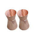 STREET MART Pure Brass Peg Measure Cup, Double-Sided 30ml/60ml, Bar Tool peetal Jigger Engraved Design (2, Copper Hammered)