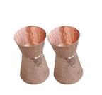 STREET MART Pure Brass Peg Measure Cup, Double-Sided 30ml/60ml, Bar Tool peetal Jigger Engraved Design (2, Copper Hammered)