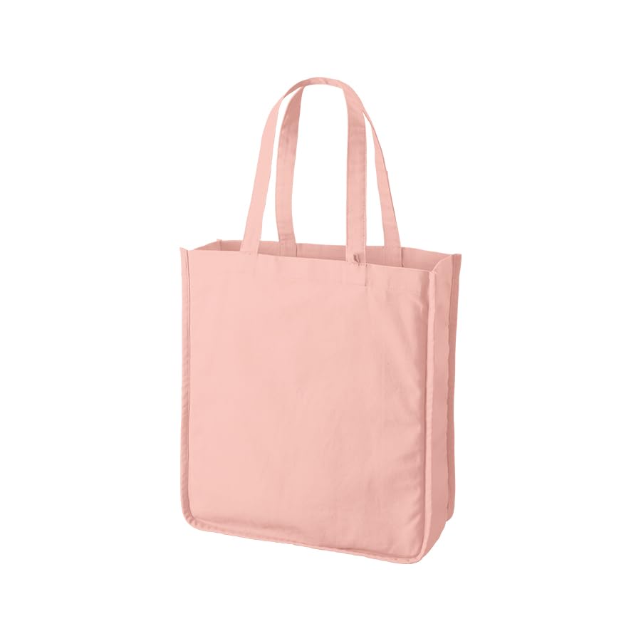 Canvas Tote Bag for Adults, 37x42x14 CM, 100% Cotton, Reusable (Pink)