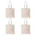 BDWEAVES Cotton Tote Bag Plain - Reusable 100% Eco-Friendly- Natural (Pack Of 6)