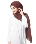 Premium Chiffon Hijab Head Scarf Shawl Wrap for Women (Brown)