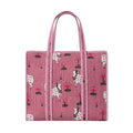 LOOMARTE Quilted Cotton Printed Tote Bag for Women & Girls - Pink