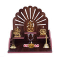A k Wooden Temple Home Temple Pooja Mandir Wall Hanging and Table Top Home Mandir Temple Home Decor Beautiful Wooden Temple (Maroon)