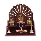 A k Wooden Temple Home Temple Pooja Mandir Wall Hanging and Table Top Home Mandir Temple Home Decor Beautiful Wooden Temple (Maroon)