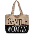 THE SACK CO. Large Canvas Tote Bag for Women, Tote Handbags for Women with Zipper College, Shopping, Office College Office (gntl women blk & brw writing)
