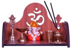 HOMEWEY DECOR Wooden Home Temple Handcrafted Support Heavy Idols Luxurious Finish Pooja Mandir for Home and Office Wall Mount for Pooja Room (temple0102-04DM-24)