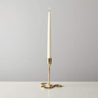 RICHIES ENTERPRISES - Golden Curve Taper Candle Holder, Candlestick Holders Taper Candle Holder, Gold Metal Candle Stand for Home & Decor - 3 Pcs Candle Stick Holders Set (L + M + S)