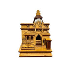 eXme Beautiful Hand-Carved Wooden Khatu Shyam Temple for Home Decor and Pooja Room