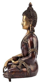 ARTVARKO Brass Buddha Bhumisparsha Statue Decorative Buddhism Big Gautam Buddha Showpiece Figurine Home Décor Gift 16 Inch