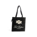SEA MOUNT London Women’s Black Tote Bag with Bow | Stylish Shoulder Handbag | Premium PU Leather Shopper Bag