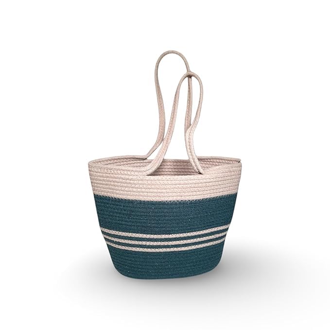 BEAUTIFUL HOMMIES Attractive Hand Bag |large Tote Bag |Summer Bag | Bucket Bag | Basket Bag | Bamboo Tote | Beach Bags for Women|Boho Bag|Handbag |Jute Bag |Handmade Bag (BEIGE/BLACK WITH STYLISH)