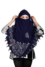 PRACHARAN Women Cotton Stylish Hand Printed Scarf, Anti Pollution Full Face Scarf With Uv Sun Rays Protection Scarf For Women, Dust Scarf (Blue Batik), For Female
