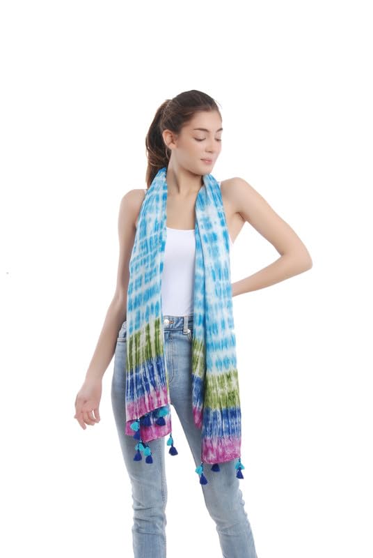 PALATT Cotton Scarf for Women | Lightweight Summer Stole for Women | Soft Breathable Ladies Scarf | Size 70 x 180 cm
