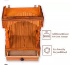 S.S. Wooden Temple Beautiful Plywood Mandir Pooja Room Home Decor Office Or Home Temple (Wooden)(44 * 19 * 29cm) (Wight 1900 gm)