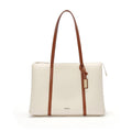 MOKOBARA The Easy Going Tote | Vegan Leather Black Tote Bag for Women (Coconut Cream 2.0)