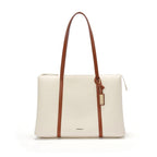 MOKOBARA The Easy Going Tote | Vegan Leather Black Tote Bag for Women (Coconut Cream 2.0)