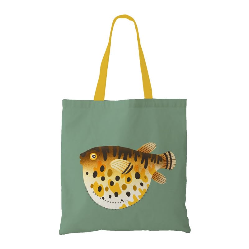 The Purple Tree Plump Pufferfish Tote Bag witH for Women - 1 Pc, Woman Tote Bag, Eco Friendly Tote, Underwater Theme Bags, Gifts For Women