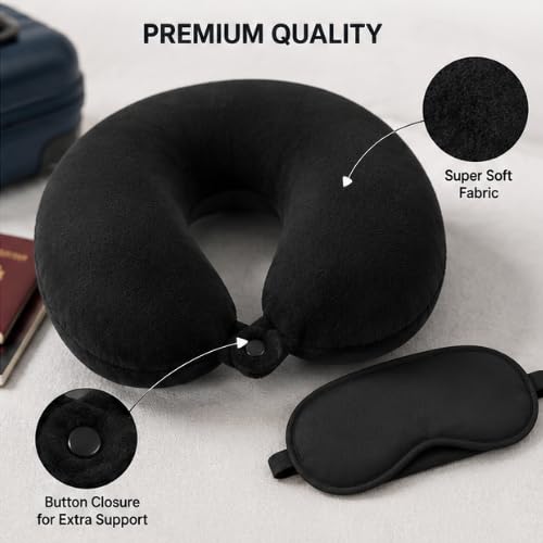 SARISUN Travel Pillows for Airplanes, Stable Head Support, Travel Essential