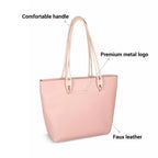 Mochi Women's Pink Fashionable Faux Leather Tote Bag (66-451)