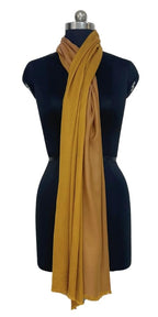 Hastakrutam Reversible Pashmina Silk Stole (Bronze)