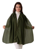 Beau Design Scarf, Lightweight Shawl Wrap for Women, Multiple Colours Available (Olive Green)