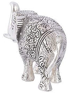 Prince Home Decor & Gifts Metal Elephant for Home Décor ( Silver , Large ).