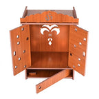 Lexical Wooden Readymade Wall Hanging Puja Temple for Home God Stand for Pooja Room Mandir Wood Devghar Stand for Office and Shop Lexical-438