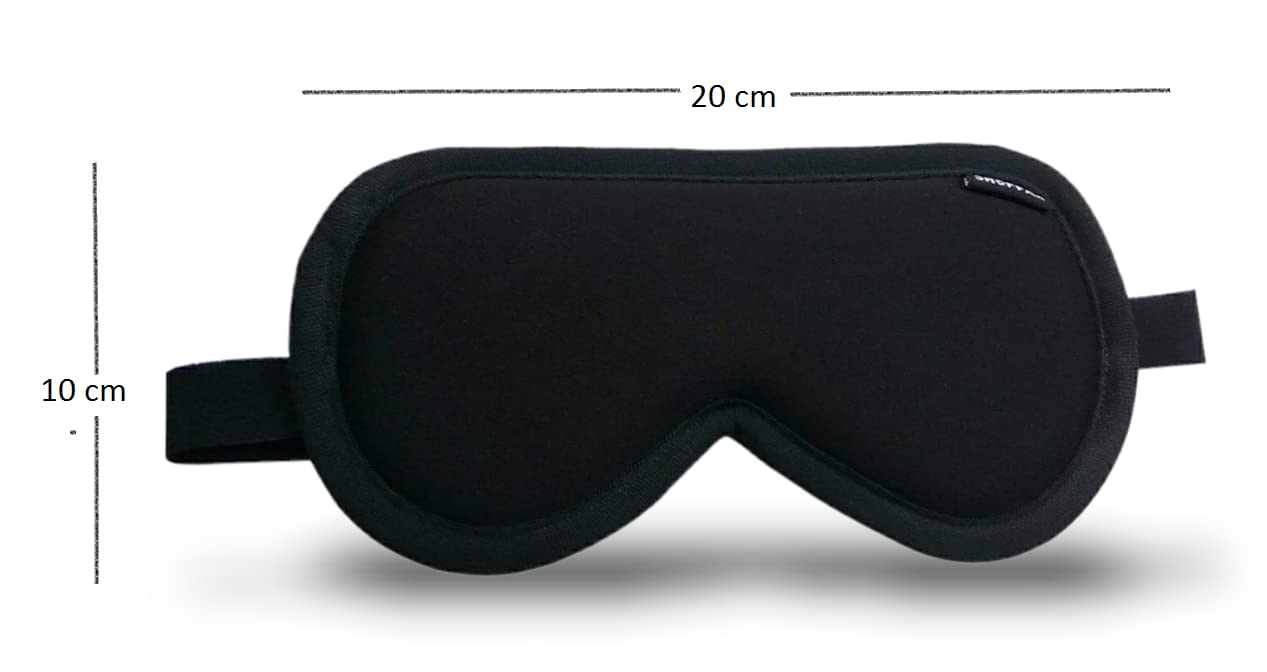 AGS MART Cotton Travel Kit Combo - Inflatable Neck Air Pillow, Eye Mask, Ear Bud - Multi Color (Pack of 3 Items)