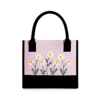 ECOCARRY Cotton Tote Bag For Woman Stylish | Embroidered Canvas Hand Bag With Floral Design | Latest Casual Shoulder Bag Zipper For College Girls, Office, Daily Use, Travel, Beach, Shopping (Purple)