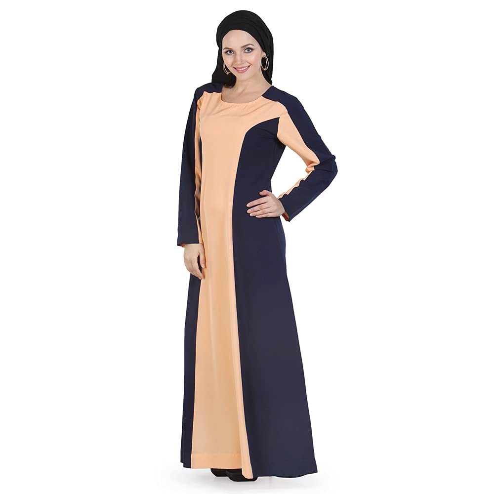 Momin Libas Khatera Color Block Long Abaya & Burkha-X-Large